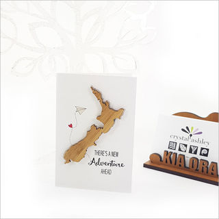 Gift Card with embellishment: NZ (Paper Plane)