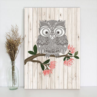 Plywood Rectangle: LW Morepork (Large)