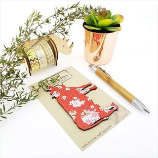 Mini Cow - Red Floral