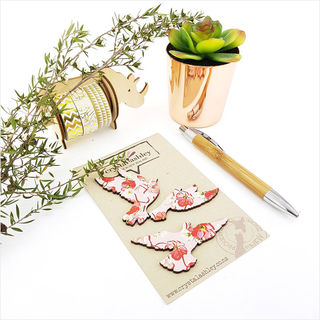 Mini Doves Set - Pink Floral