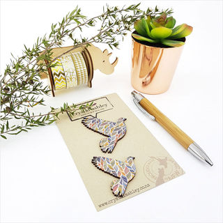 Mini Pigeons Set - Feather Pattern