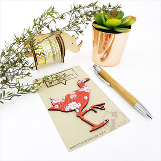 Mini Pukeko 2 - Red Floral