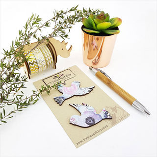 Mini Sparrows - Blue Floral