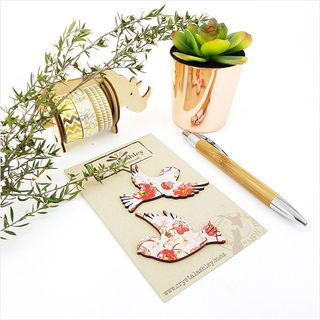 Mini Sparrows - Pink Floral