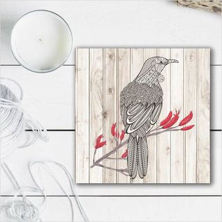 Plywood Art Block: LW Tui