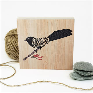 Plywood Art Block: Filigree Fantail