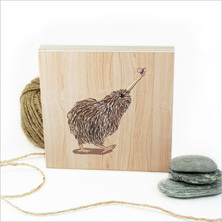 Plywood Art Block: Kiwi with Ant