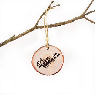 Wood Slice Ornament : Aotearoa