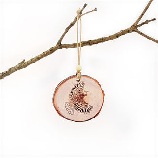 Wood Slice Ornament : KWW Tui