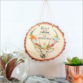 Wood Slice Art: Adventure Deer