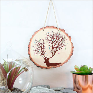 Wood Slice Art: Christmas Deer