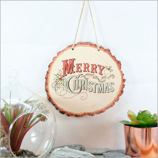 Wood Slice Art: Vintage Xmas