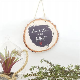 Wood Slice Art: Love to the Fullest