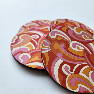 Coaster Single: Printed Retro Koru