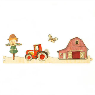 Pine Jigsaw Strip : Farm Section 4