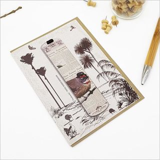 Greeting Card: Vintage Fantail Bookmark