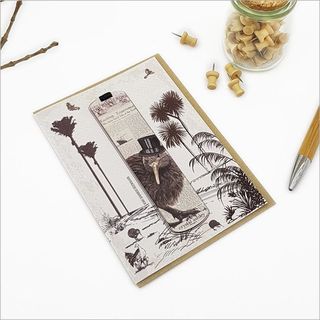 Greeting Card: Vintage Kiwi Bookmark