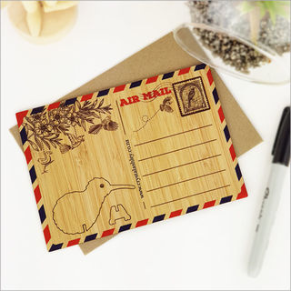 Bamboo Postcard: Kiwi