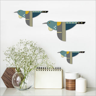 Printed ACM Birds Set: Folk Tui