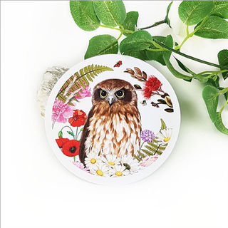 Printed Circle: Floral+Fauna Ruru