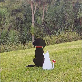 Garden Stakes Set : Cat + Dog