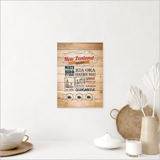 Plywood Rectangle: Kia Ora NZ (Large)