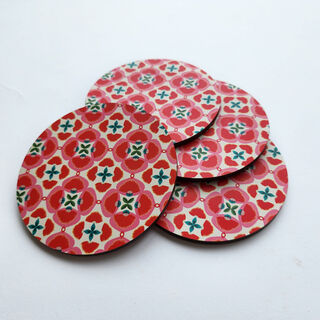 Coaster Single: Printed Pohutukawa