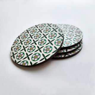 Coaster Single: Printed Manuka