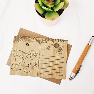 Bamboo Postcard : Kea 3D Ornament  