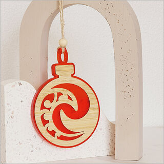 Acrylic Bauble: Koru2