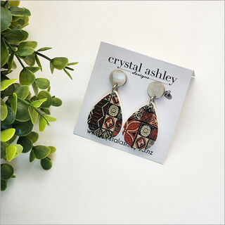 Earrings Set : Teadrop Pacific Vintage + MOP