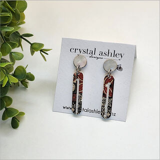 Earrings Set : Long Pacific Vintage + MOP