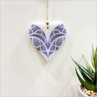 Hanging Ornament Printed : Heart 1 (kww)
