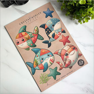 Pop-Out: Patchwork Sharks