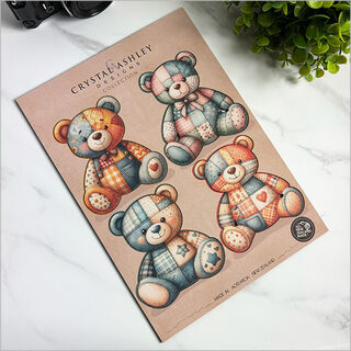 Pop-Out: Patchwork Teddy Bear