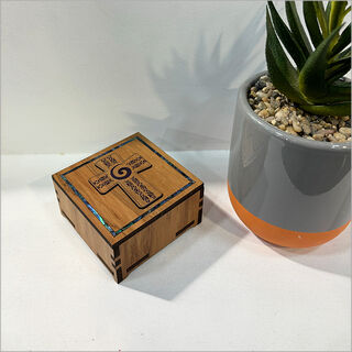 Small Trinket Box: Cross 5 (koru)