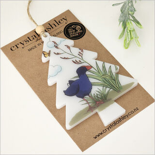 Hanging Ornament Printed : Tree 8 (Pukeko)