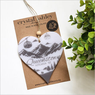 Hanging Ornament Printed : Heart 13 (Queentown 1)