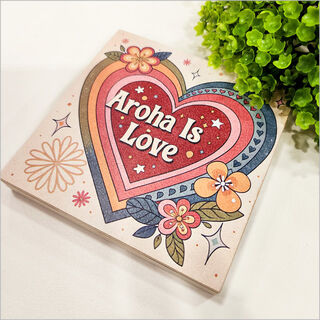 Plywood Art Block: Aroha Is Love