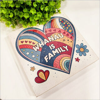 Plywood Art Block: Whanau is Family
