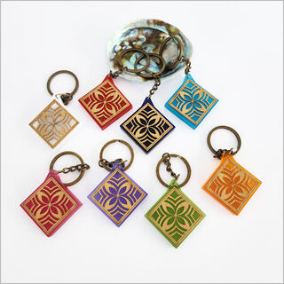 Keychain: Tapa 4 Acrylic + Bamboo