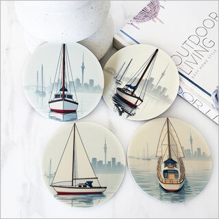 Coasters Set Printed : City of Sails