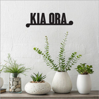 Black Acrylic: Kia Ora