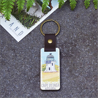 Bamboo Keyring Printed: Cape Reinga
