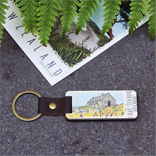 Bamboo Keyring Printed: Lake Tekapo