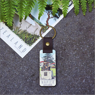 Bamboo Keyring Printed: Napier 2 (Pania)