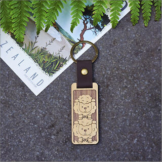 Bamboo Keyring : Sheep