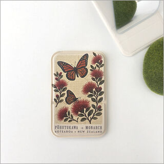 Pocket Mirror - Pohutukawa+Monarch