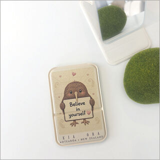 Pocket Mirror - Kia Ora+Kiwi (believe in yourself)