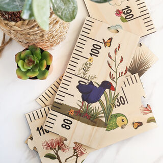 Height Chart Floral NZ Birds 